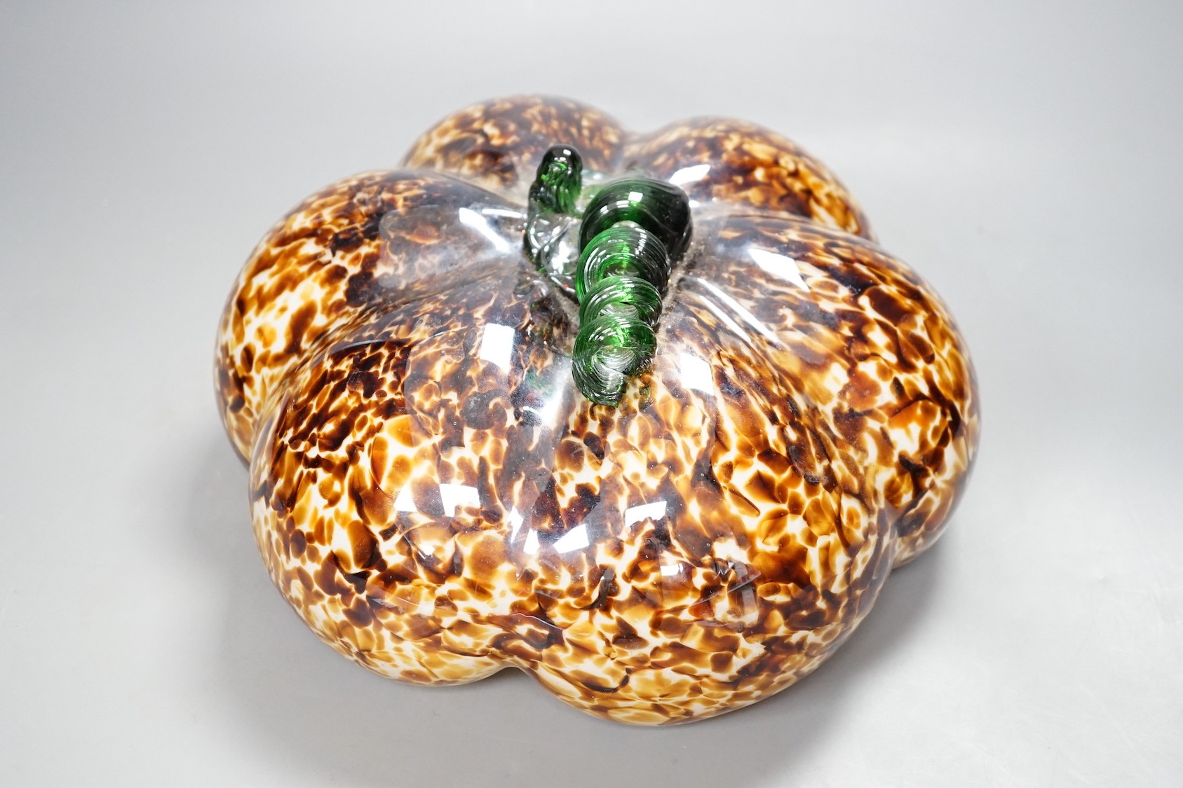 Studio glass figure of a pumpkin - 29cm diameter